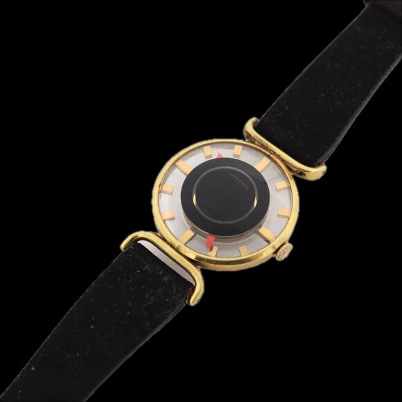 Vintage Juvenia Mystery Dial Men's Mechanical Wristwatch MF6 Swiss Plastic - Picture 5 of 5